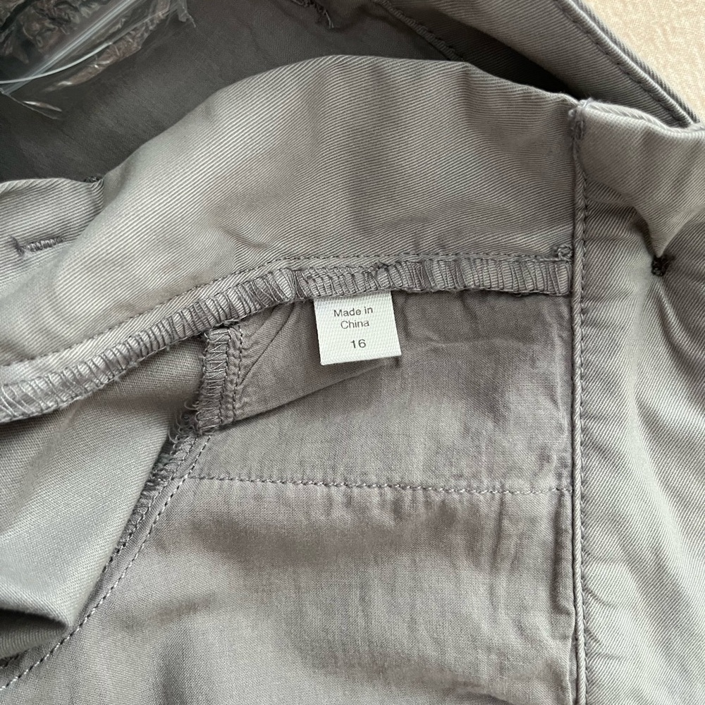 women’s khakis one gray one military green. Brand new with tags.